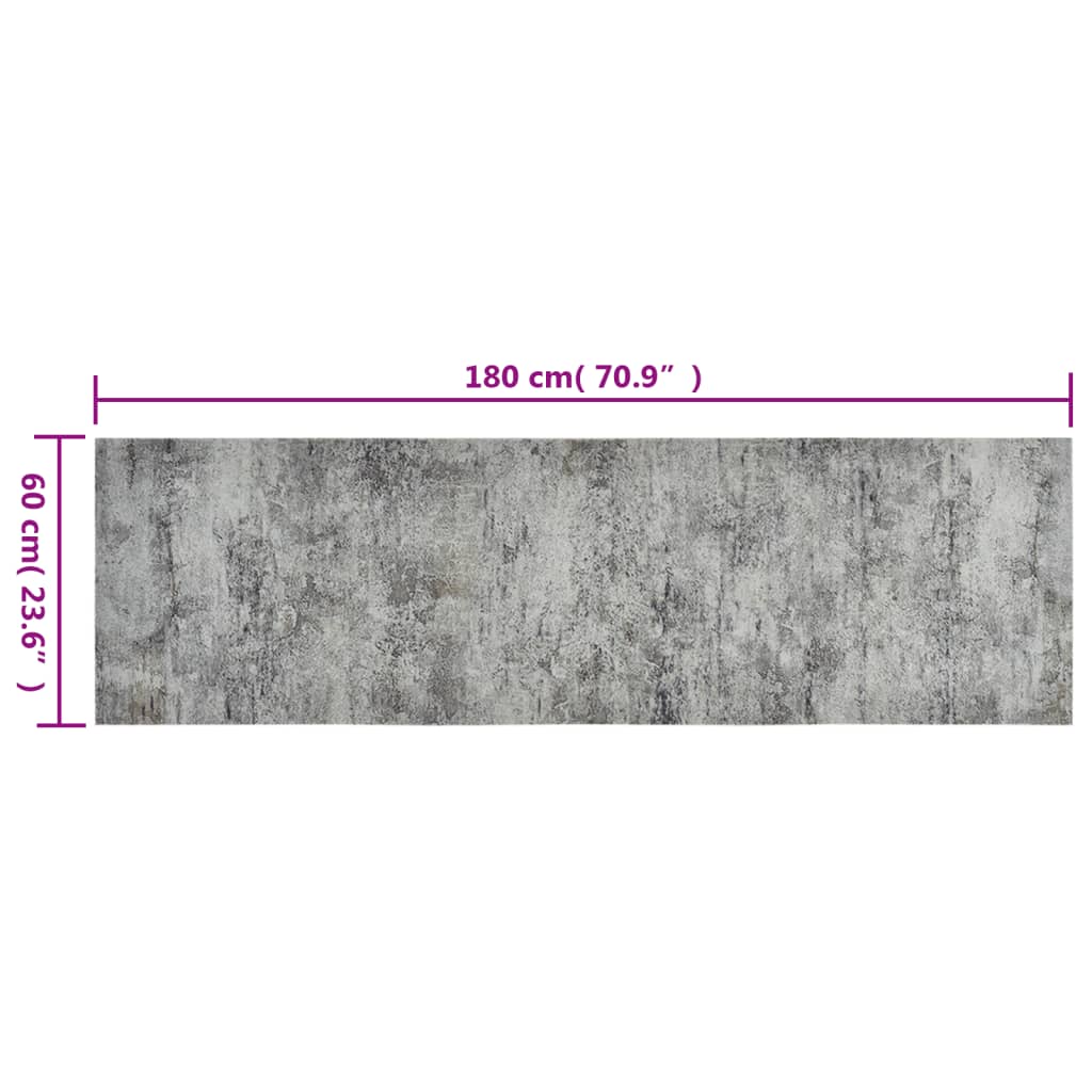 Virtuvės kilimėlis, 60x180cm, aksomas, plaunamas, betonas