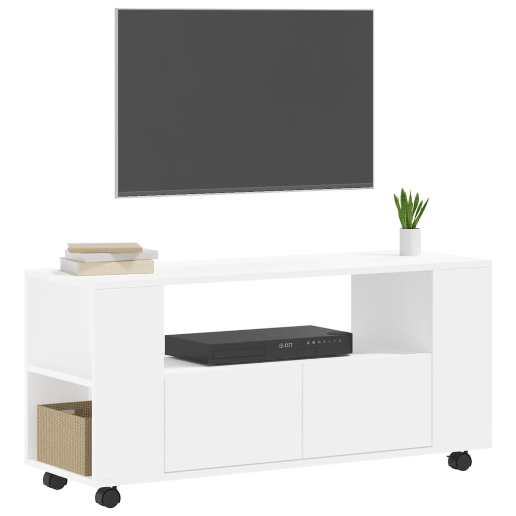 Televizoriaus spintelė, baltos spalvos, 102x34,5x43cm, mediena