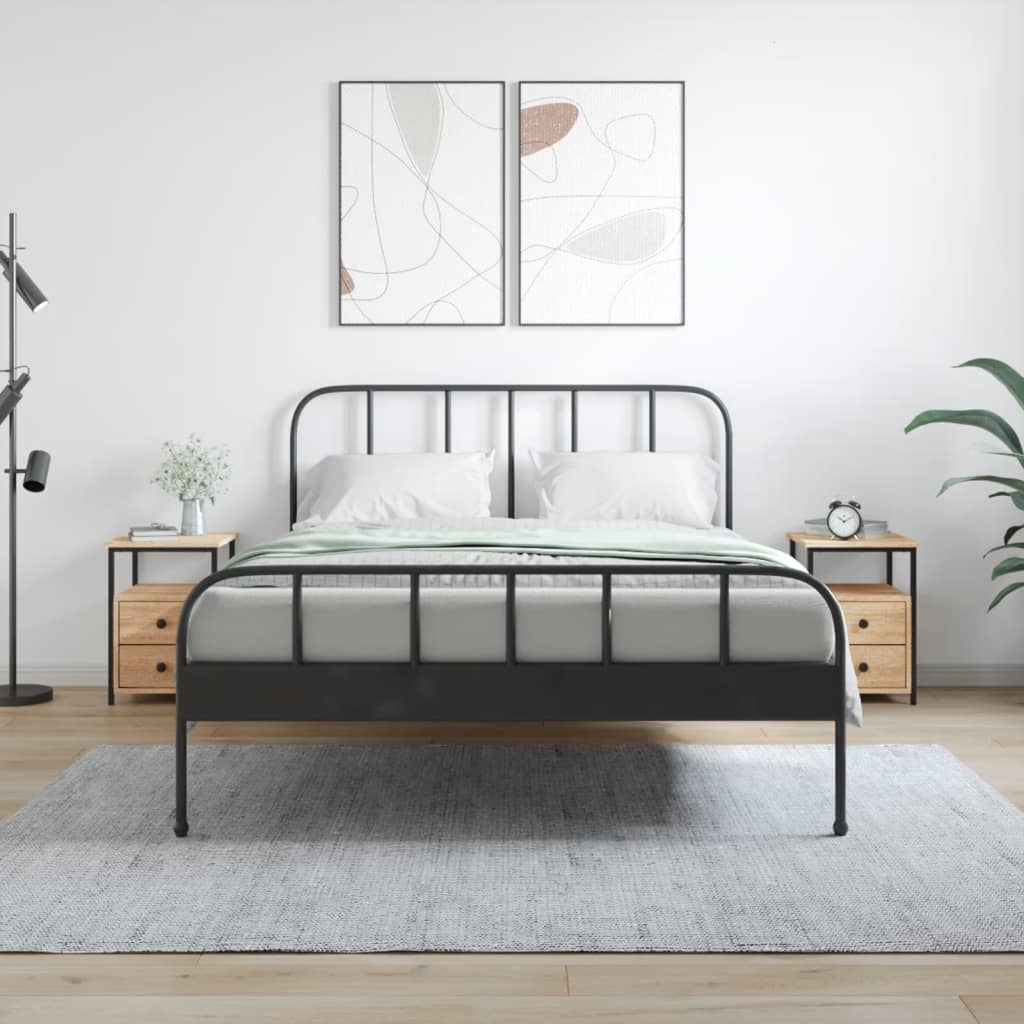 Naktinės spintelės, 2vnt., sonoma ąžuolo, 34x35,5x50cm, mediena