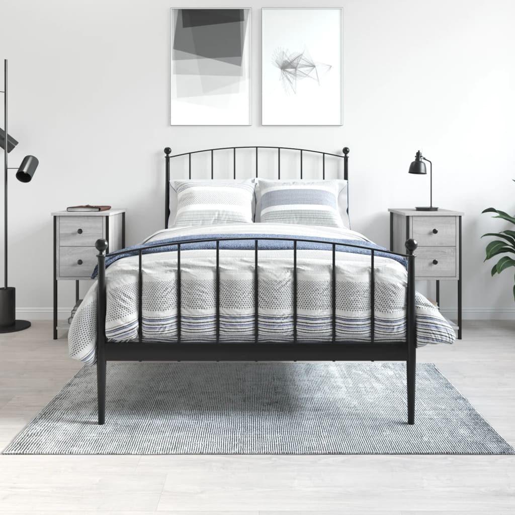 Naktinės spintelės, 2vnt., pilkos ąžuolo, 32x42x70cm, mediena