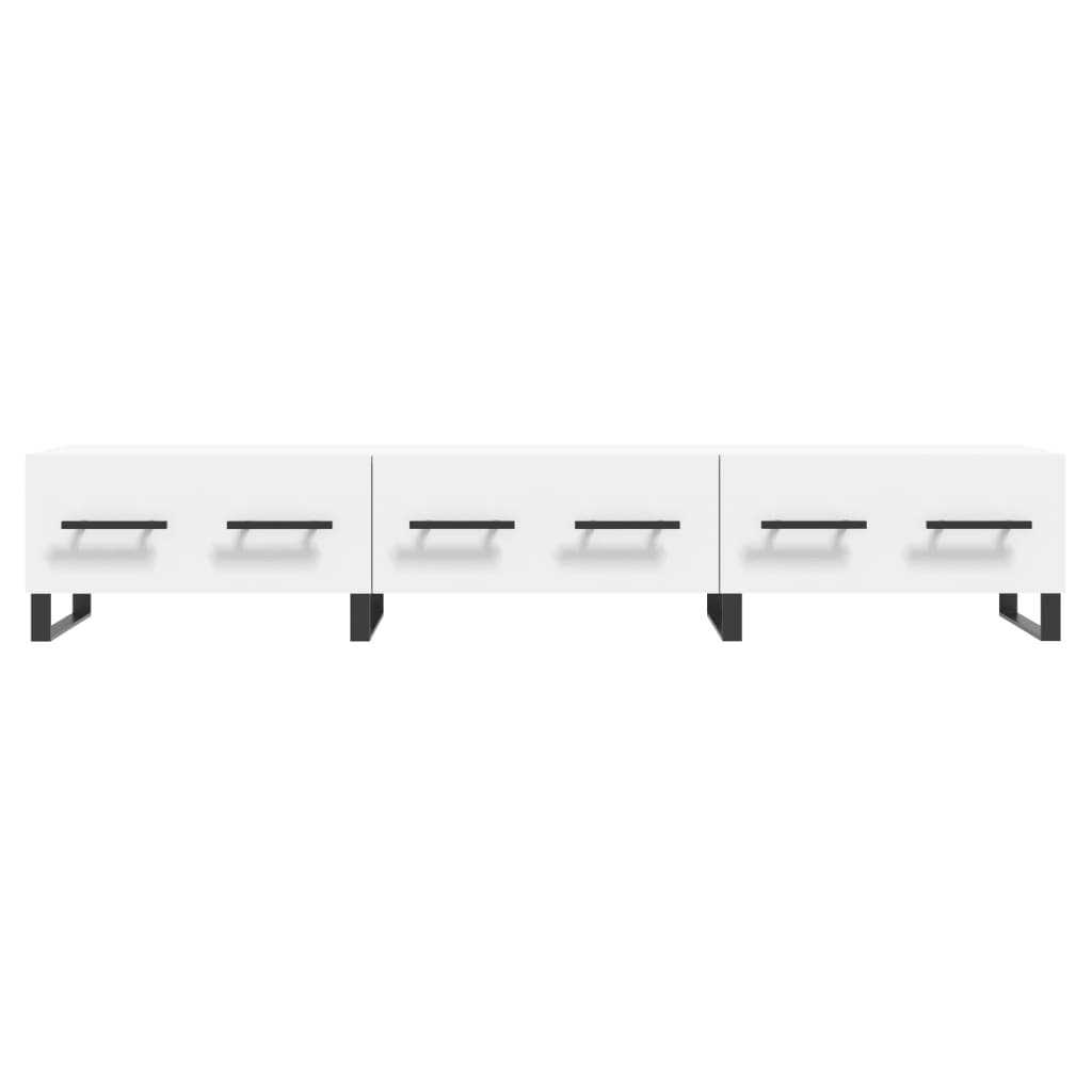 Televizoriaus spintelė, balta, 150x36x30cm, apdirbta mediena