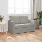 Grindų sofa-lova, 2-1, šviesiai pilka, 122x204x55cm, aksomas