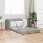 Grindų sofa-lova, 2-1, šviesiai pilka, 122x204x55cm, aksomas