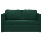 Grindų sofa-lova, 2-1, tamsiai žalia, 122x204x55cm, aksomas