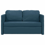 Grindų sofa-lova, 2-1, mėlynos spalvos, 122x204x55cm, aksomas