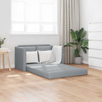 Grindų sofa-lova, 2-1, šviesiai pilka, 112x174x55cm, audinys