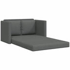 Grindų sofa-lova, 2-1, tamsiai pilka, 112x174x55cm, audinys