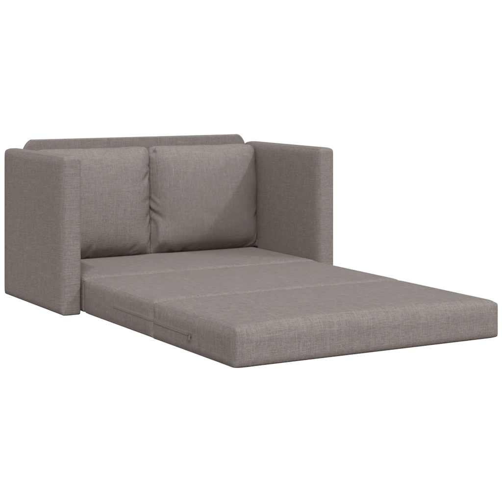 Grindų sofa-lova, 2-1, taupe spalvos, 112x174x55cm, audinys
