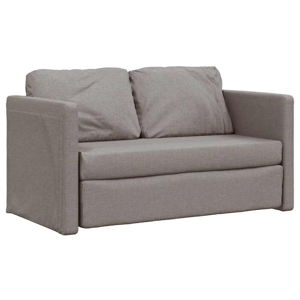Grindų sofa-lova, 2-1, taupe spalvos, 112x174x55cm, audinys
