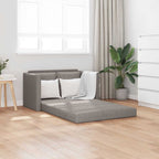 Grindų sofa-lova, 2-1, taupe spalvos, 112x174x55cm, audinys