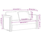 Grindų sofa-lova, 2-1, juoda, 112x174x55cm, dirbtinė oda