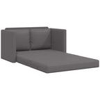 Grindų sofa-lova, 2-1, pilka, 112x174x55cm, dirbtinė oda