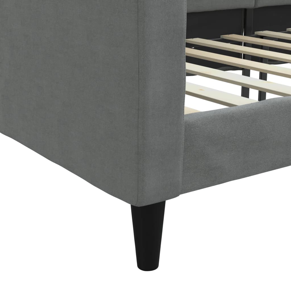 Sofa, tamsiai pilkos spalvos, 100x200cm, audinys