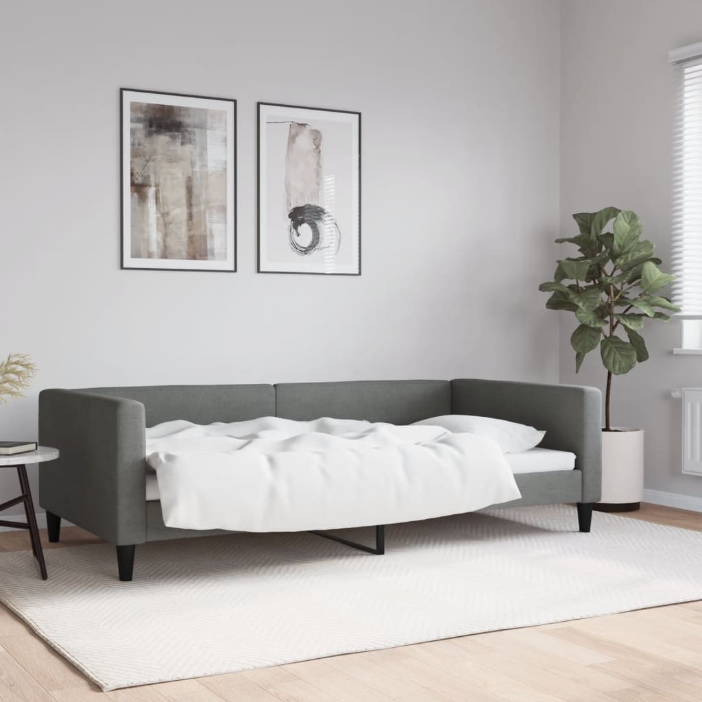 Sofa, tamsiai pilkos spalvos, 100x200cm, audinys