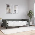Sofa, tamsiai pilkos spalvos, 100x200cm, audinys