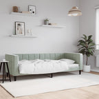 Sofa, šviesiai pilkos spalvos, 80x200cm, aksomas