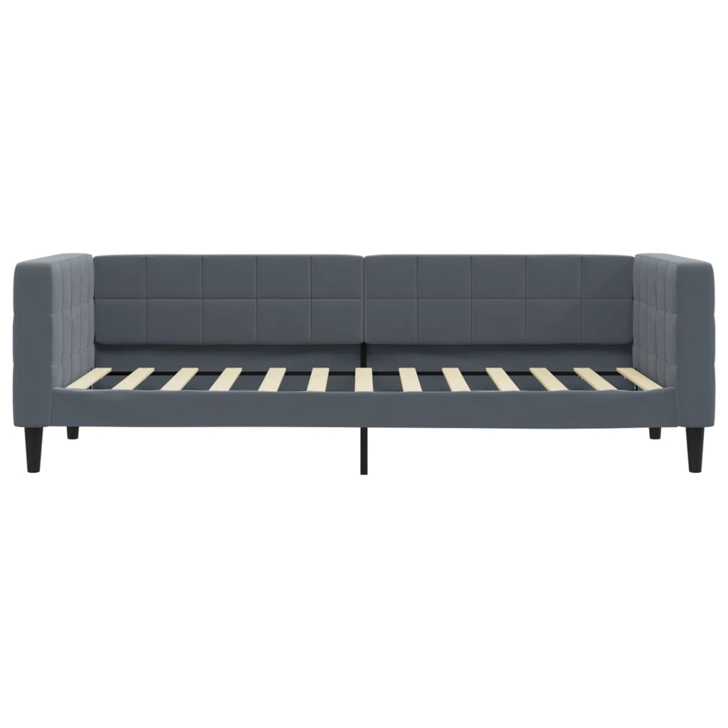 Sofa, tamsiai pilkos spalvos, 80x200cm, aksomas