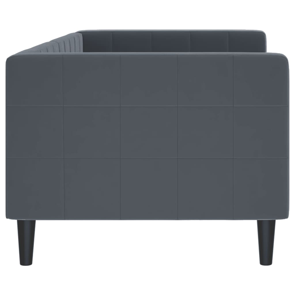 Sofa, tamsiai pilkos spalvos, 80x200cm, aksomas