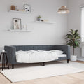 Sofa, tamsiai pilkos spalvos, 80x200cm, aksomas