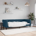 Sofa, mėlynos spalvos, 90x200cm, aksomas