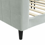 Sofa, šviesiai pilkos spalvos, 90x200cm, aksomas