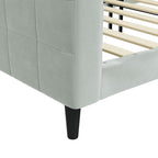 Sofa, šviesiai pilkos spalvos, 100x200cm, aksomas