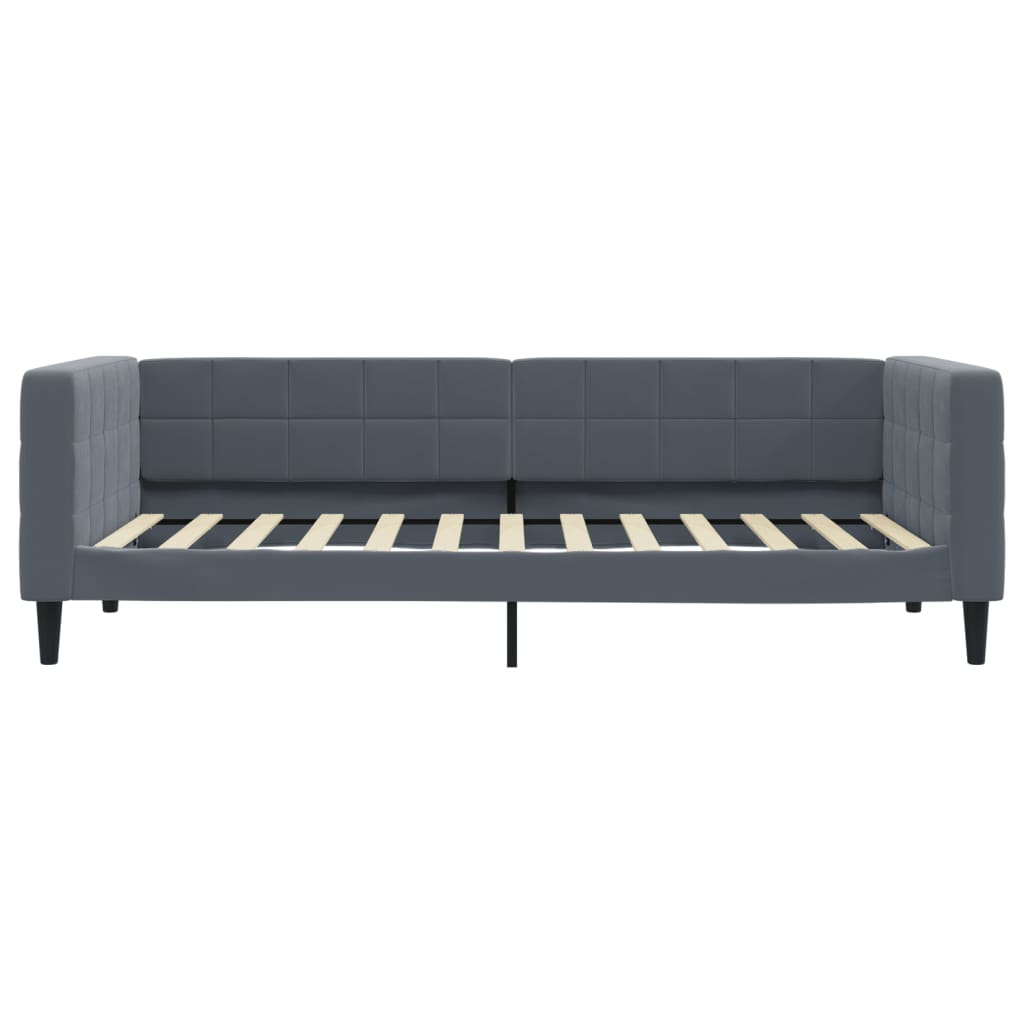 Sofa, tamsiai pilkos spalvos, 100x200cm, aksomas