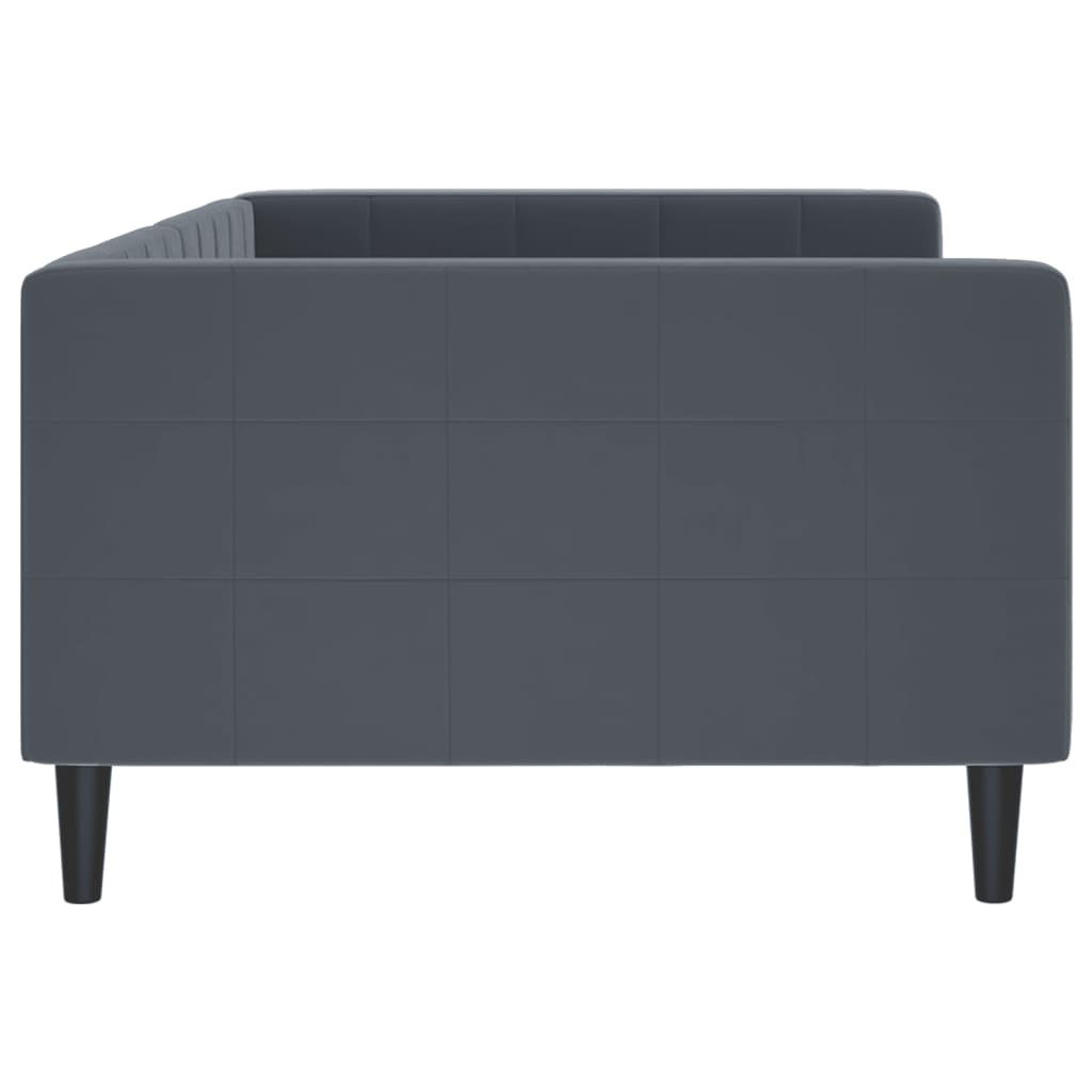 Sofa, tamsiai pilkos spalvos, 100x200cm, aksomas