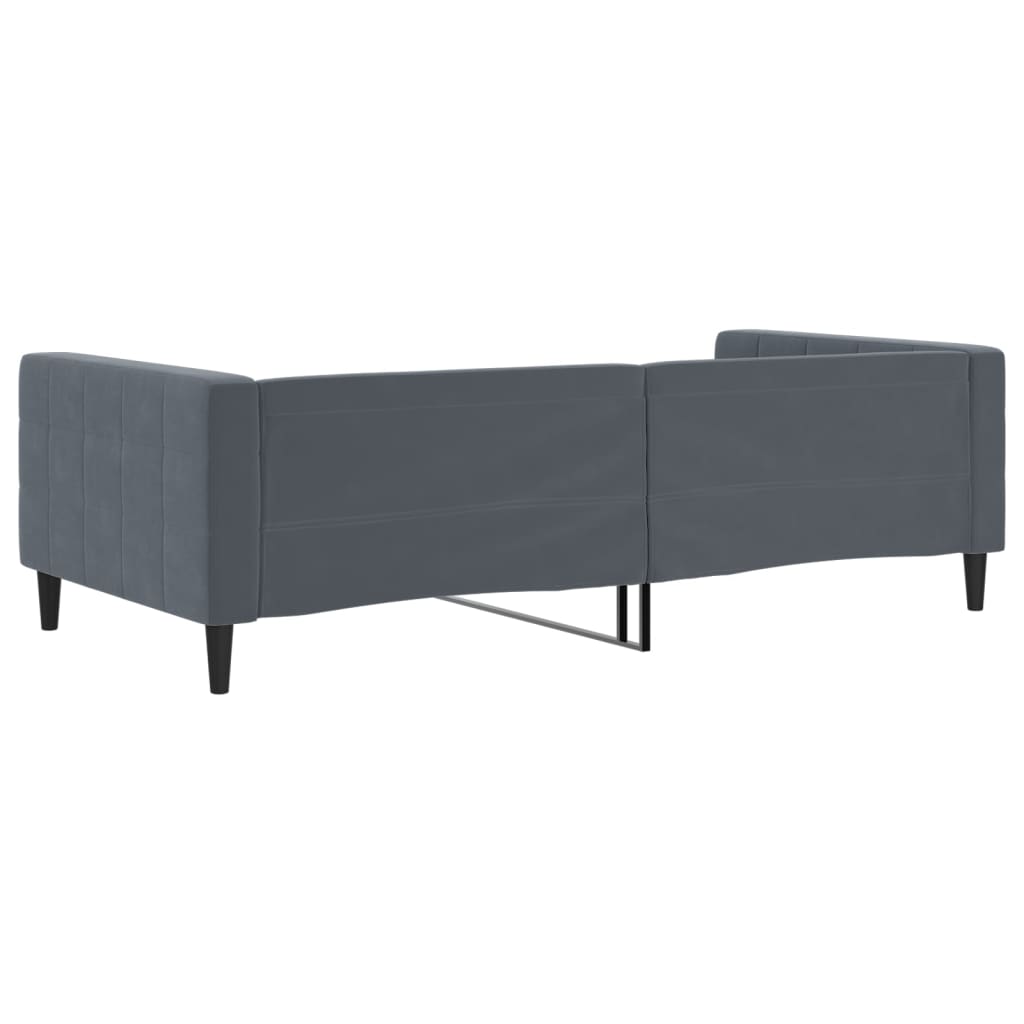 Sofa, tamsiai pilkos spalvos, 100x200cm, aksomas