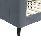 Sofa, tamsiai pilkos spalvos, 100x200cm, aksomas