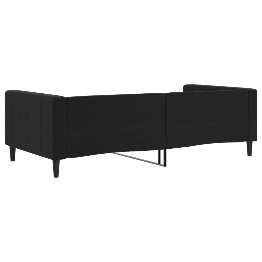 Sofa, juodos spalvos, 100x200cm, aksomas