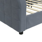 Sofa, tamsiai pilkos spalvos, 80x200cm, aksomas