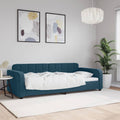 Sofa, mėlynos spalvos, 90x200cm, aksomas