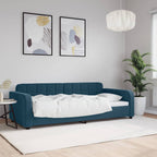 Sofa, mėlynos spalvos, 90x200cm, aksomas