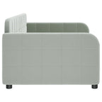 Sofa, šviesiai pilkos spalvos, 90x200cm, aksomas