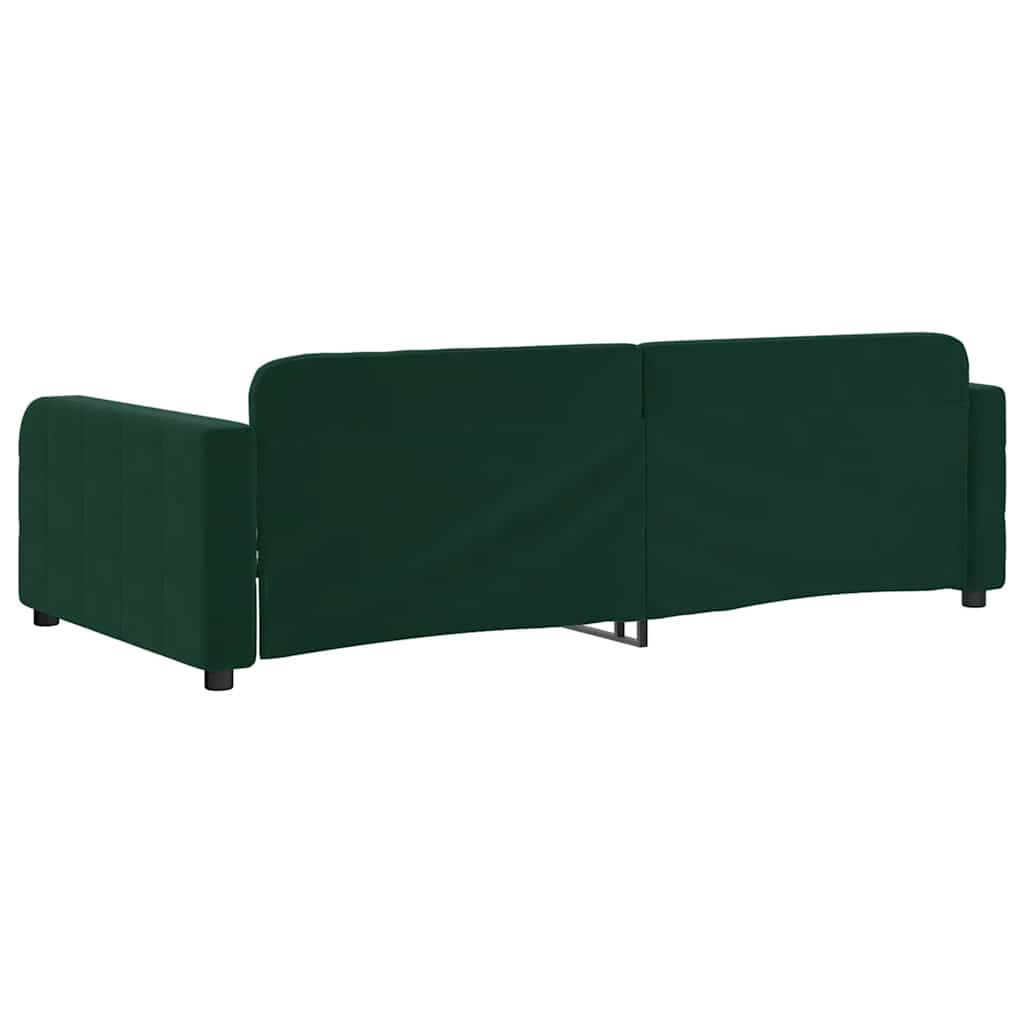 Sofa, tamsiai žalios spalvos, 100x200cm, aksomas