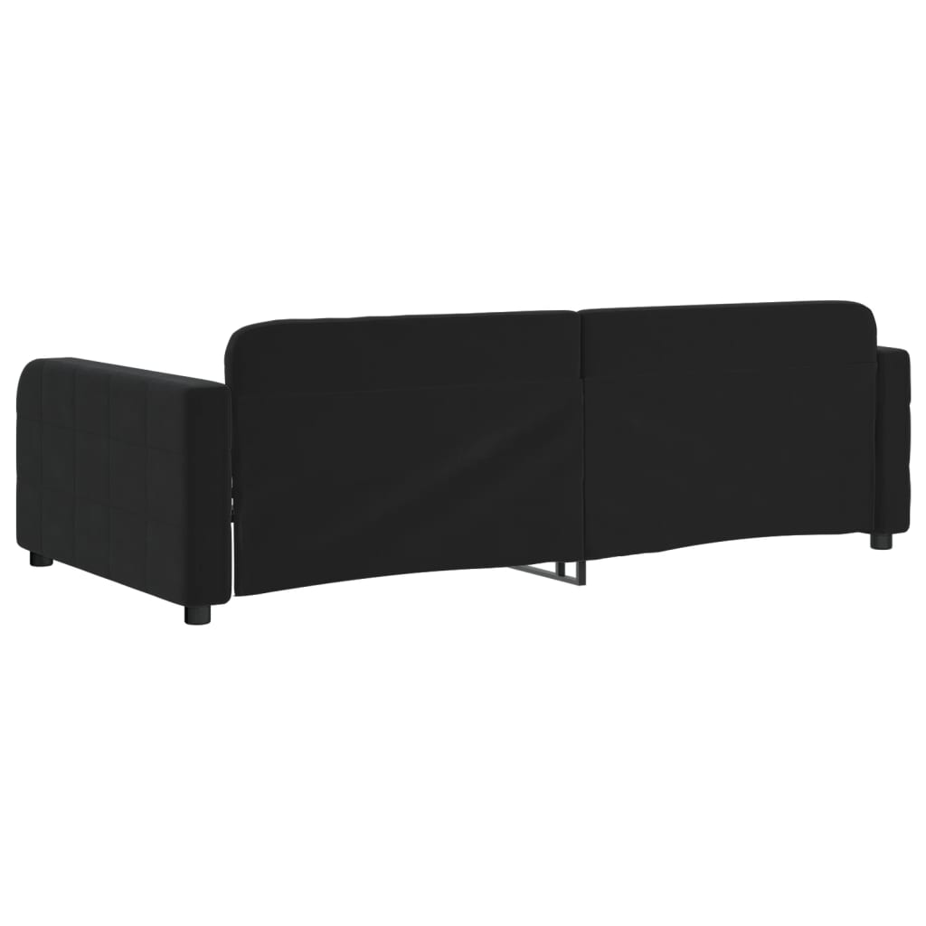 Sofa, juodos spalvos, 100x200cm, aksomas