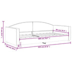 Sofa, tamsiai pilkos spalvos, 90x200cm, audinys