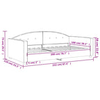 Sofa, tamsiai pilkos spalvos, 100x200cm, aksomas