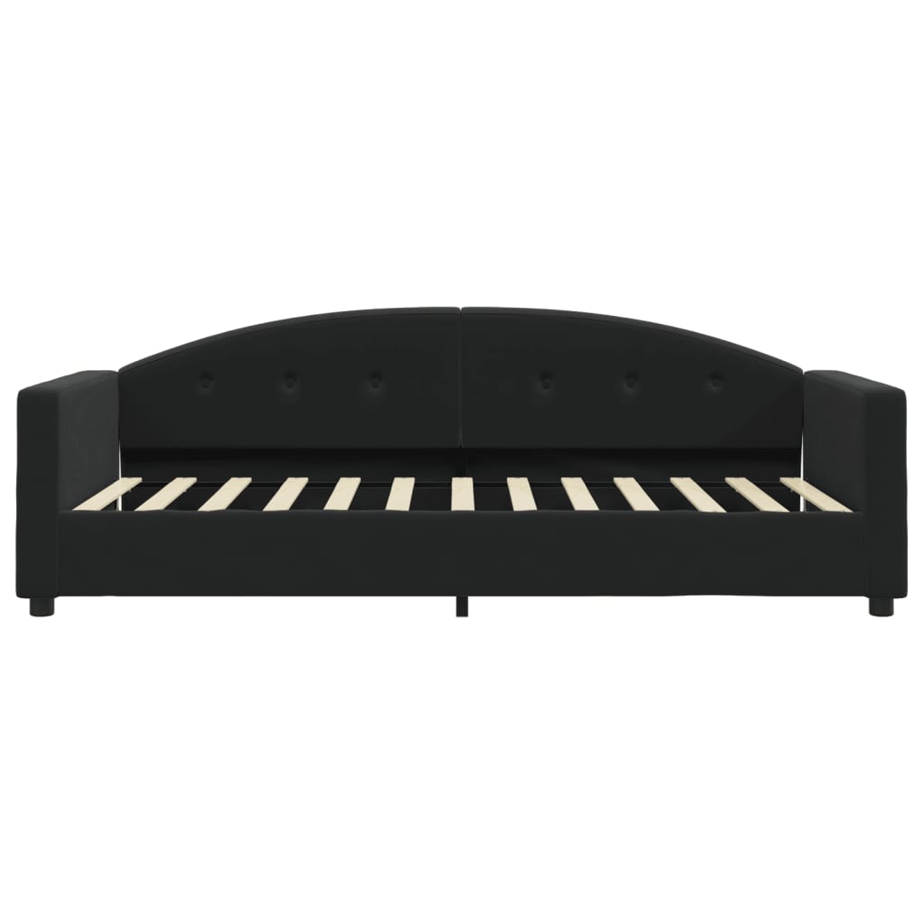 Sofa, juodos spalvos, 90x190cm, aksomas