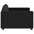 Sofa, juodos spalvos, 90x190cm, aksomas