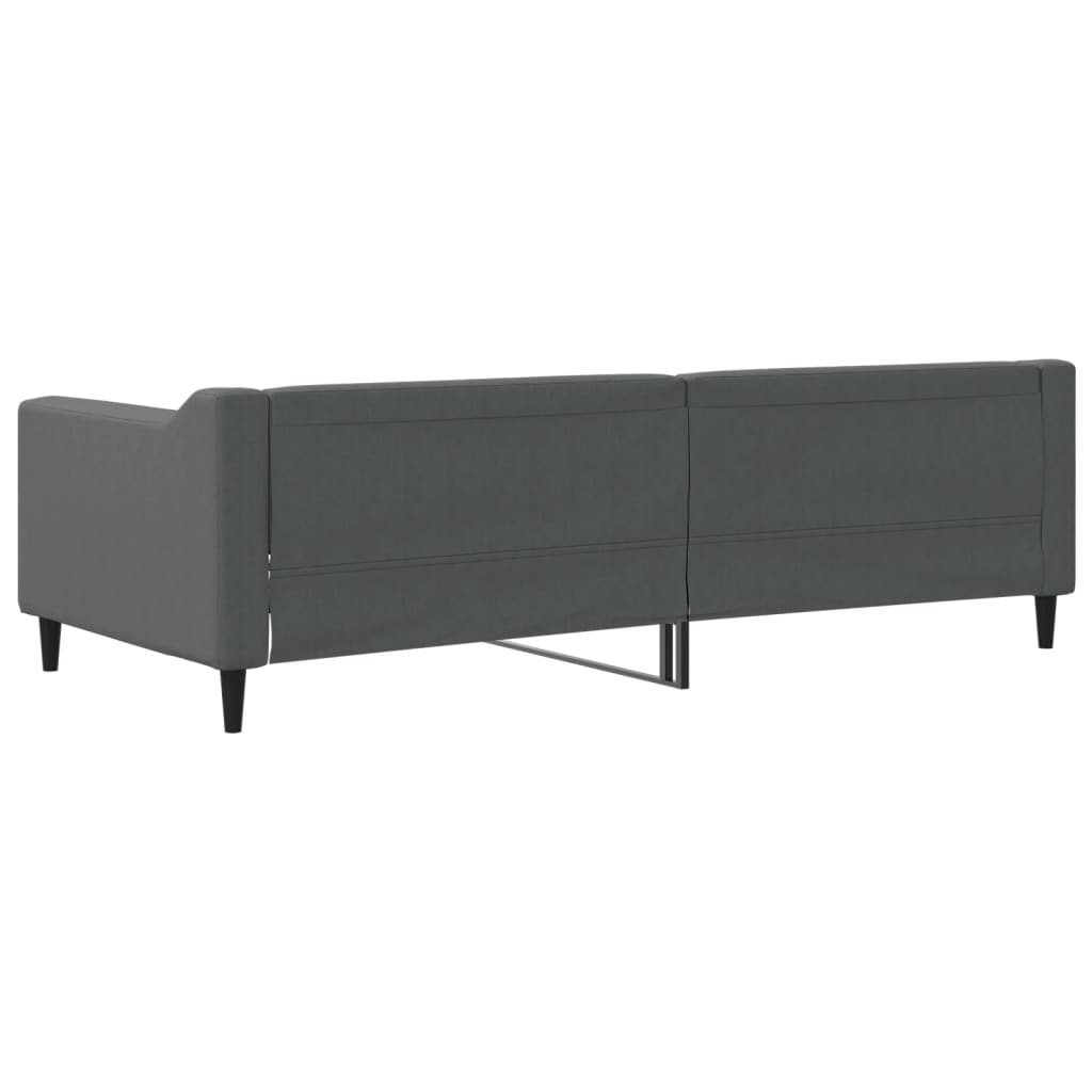 Sofa, tamsiai pilkos spalvos, 90x200cm, audinys