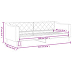 Sofa, tamsiai pilkos spalvos, 90x200cm, audinys