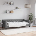Sofa, tamsiai pilkos spalvos, 90x200cm, audinys