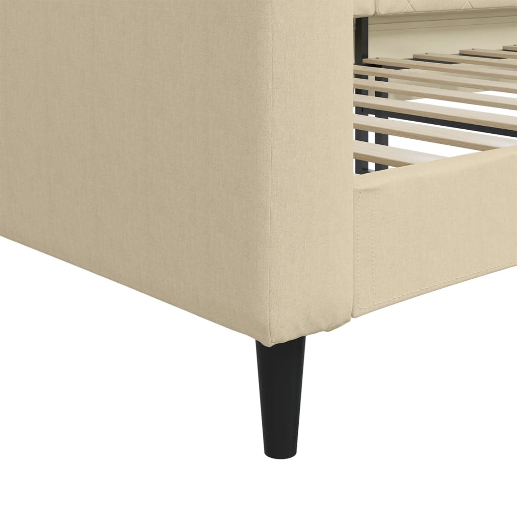 Sofa, kreminės spalvos, 90x200cm, audinys