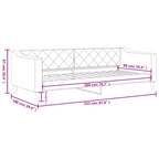 Sofa, kreminės spalvos, 90x200cm, audinys