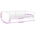 Sofa, šviesiai pilkos spalvos, 100x200cm, audinys