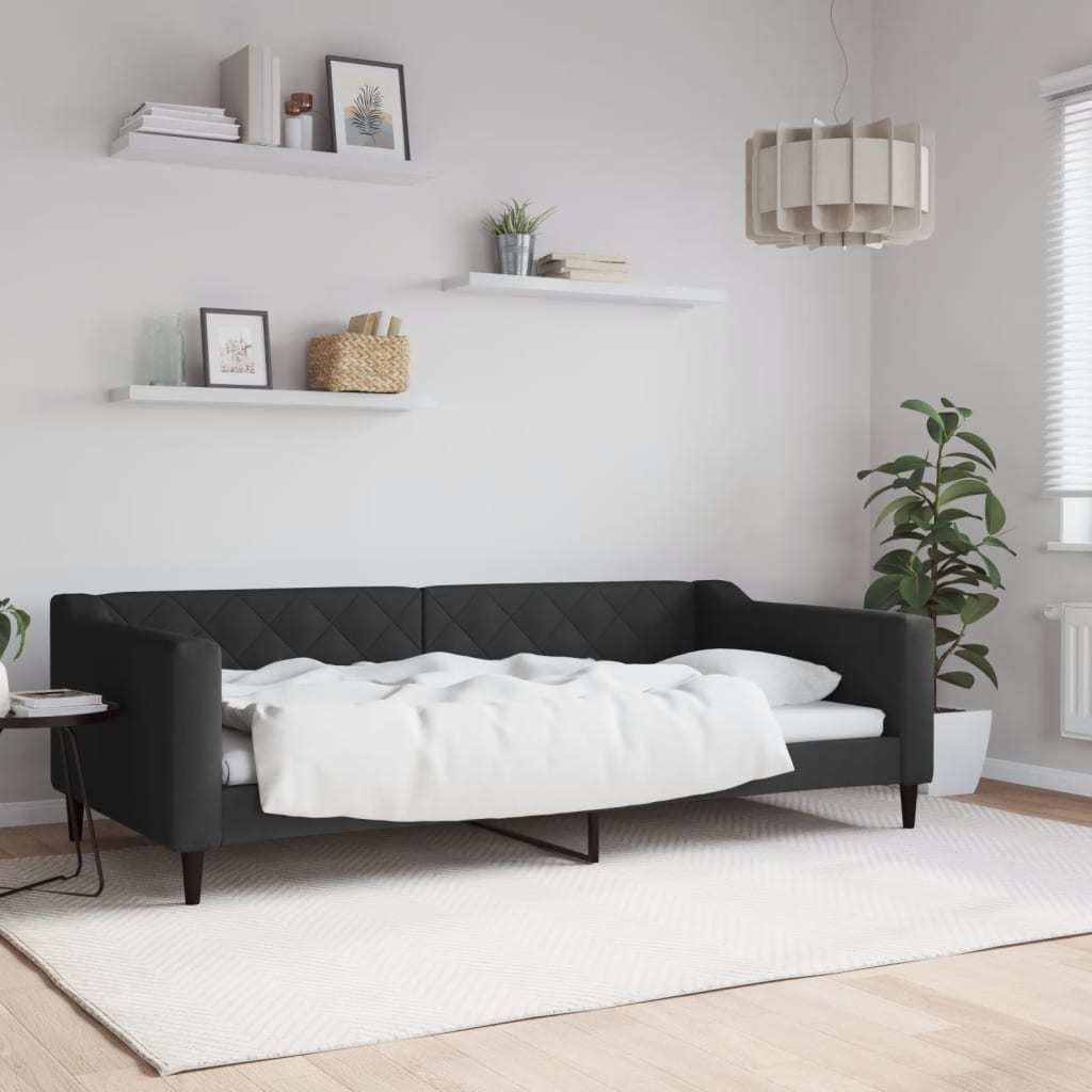 Sofa, juodos spalvos, 100x200cm, audinys
