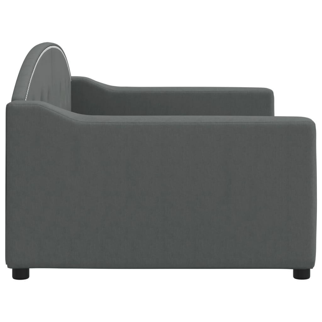 Sofa, tamsiai pilkos spalvos, 90x200cm, audinys