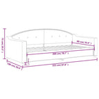 Sofa, tamsiai pilkos spalvos, 90x200cm, audinys